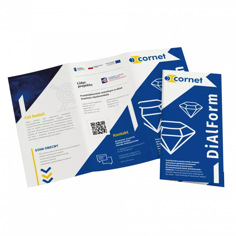 Design of a DL C-fold leaflet for a European Union project