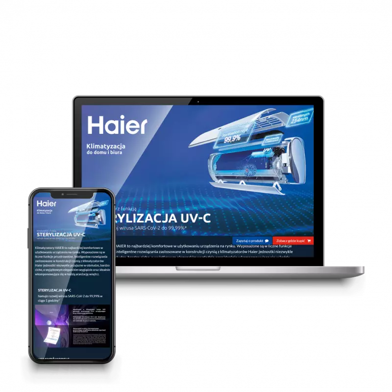 Landing page Haier Airconditionsers