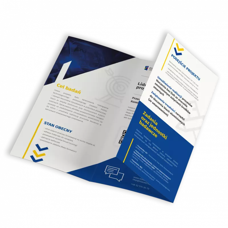 Design of a DL C-fold leaflet for a European Union project