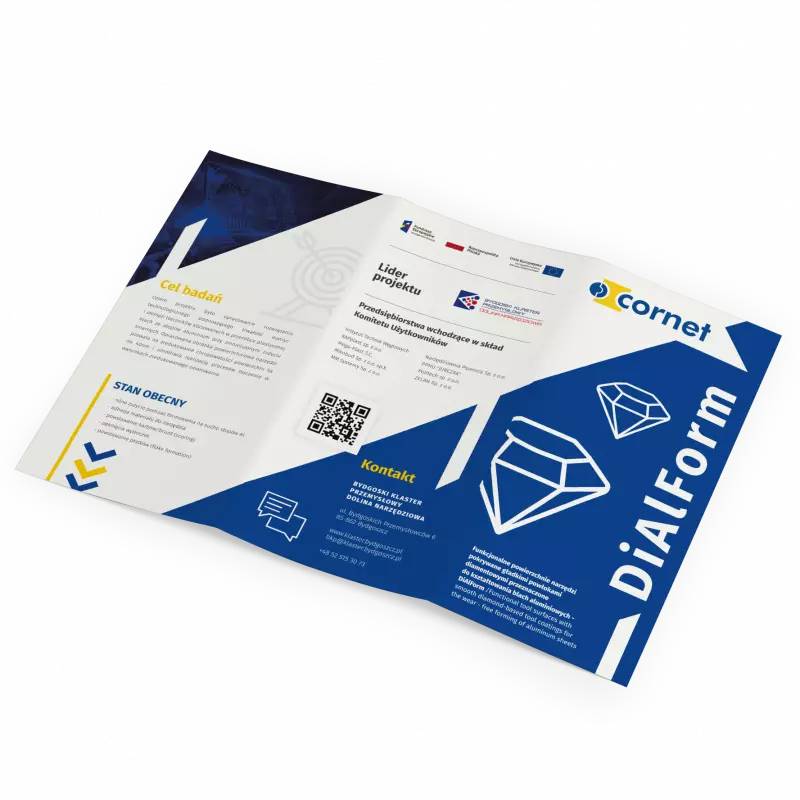 Design of a DL C-fold leaflet for a European Union project